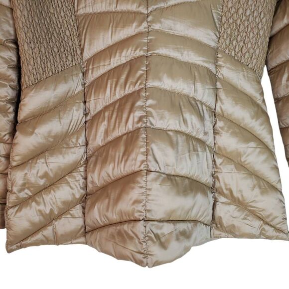 Bernardo Water Resistant Full Zip Packable Puffer Jacket Coat Taupe Medium - Picture 6 of 15